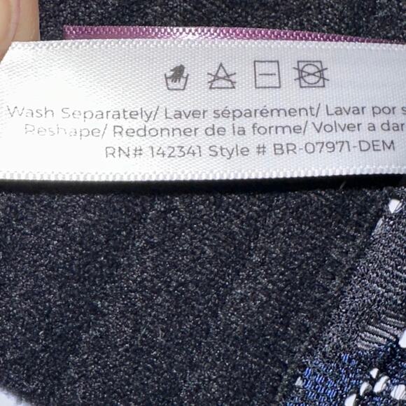 Adore Me Black Navy Lace Pacchi Contour Demi Longline Bra Size 38DD - Picture 11 of 15